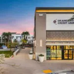 Orange County’s Credit Union branch storefront at Town Center at the Preserve, Chino
